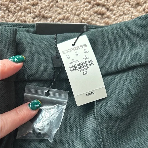 Womens Dark Green Pants - Picture 2 of 4